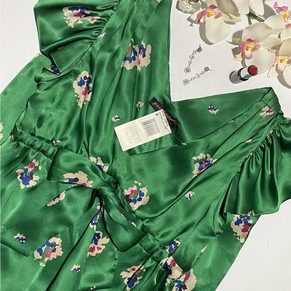 green emerald velvet dress BEAUTIFUL BETSEY JOHNSON EVENING GRAND SWEEP SILK CHIFFON PARTY DRESS   Vintage Clothing & Fashions